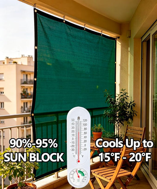 90% Green Heavy Duty Shade Cloth for Garden,Sun Screen Fabric 10 X 24FT | Sun Shades Netting Outdoor Patio with Grommets, Mesh Tarp Cover for Plant, Porch, Pergola, Greenhouse, Backyard &Outdoor Use