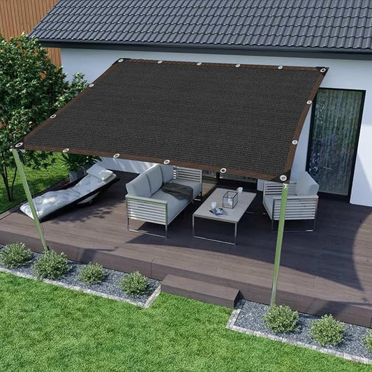 90% Shade Cloth, Dog Kennel Shade Cover, 8 x 16 FT Sturdy Durable Sunblock Shade Mesh Tarp with Grommets for Patio Plants Greenhouse Chicken Coop Porch