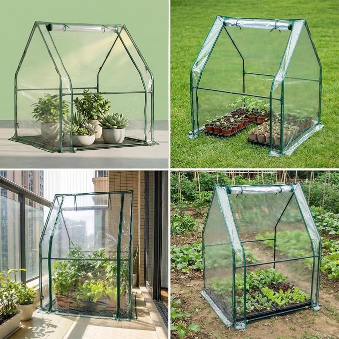 Portable Greenhouse for Outsides, 36x36x43 Inch Green House Tent with PVC Cover, Garden Plant Protector with Zippered Door for Vegetables Flowers Fruits Herbs
