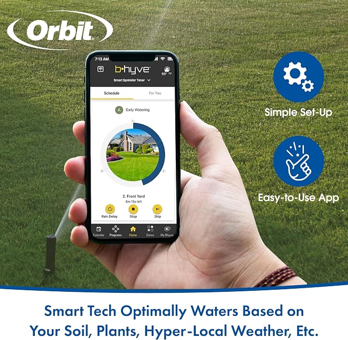 Orbit B-hyve XR Smart Sprinkler Timer - 16-Zone - WiFi-Enabled Indoor/Outdoor Irrigation Controller - App Control - Weatherproof Watering System - Multi Zone - Custom Programs - 57995 (Pack of 2)