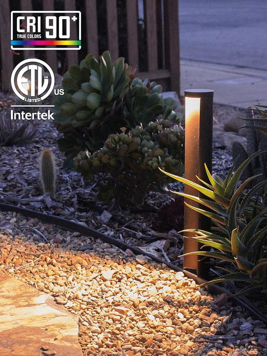 LEONLITE 12-Pack 5CCT Anti-Glare Low Voltage Landscape Lights, 12-24V AC/DC | 5W Anti-Glare LED Pathway Lights, Die-Casted Aluminum, IP65 Waterproof for Yard Walkway, 1800K/2700K/3000K/4000K/5000K, ETL