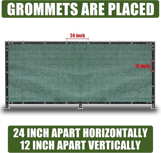 Green 5FT X 50FT Outdoor Privacy Screen Fence & Mesh Shade Net Cover, Ideal for Garden and Backyard - Enhances Privacy for Fencing & Chain Link, Perfect for Patio Privacy Wall, Slats,Freestanding