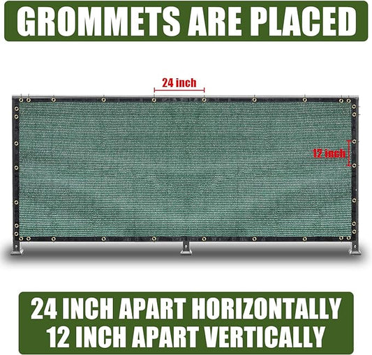 Green 6FT X 50FT Outdoor Privacy Screen Fence & Mesh Shade Net Cover, Ideal for Garden and Backyard - Enhances Privacy for Fencing & Chain Link, Perfect for Patio Privacy Wall, Slats,Freestanding