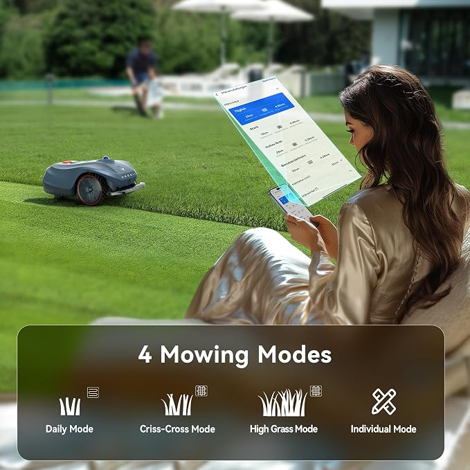 Neomow X SE Robot Lawn Mower Perimeter Wire Free for 0.75 Acre 3D LiDAR SLAM+Vision Mapping robotic lawnmower with 4G, No RTK Antenna Required, AI Obstacle Avoidance, App Control, GPS Anti-Theft, 13Ah