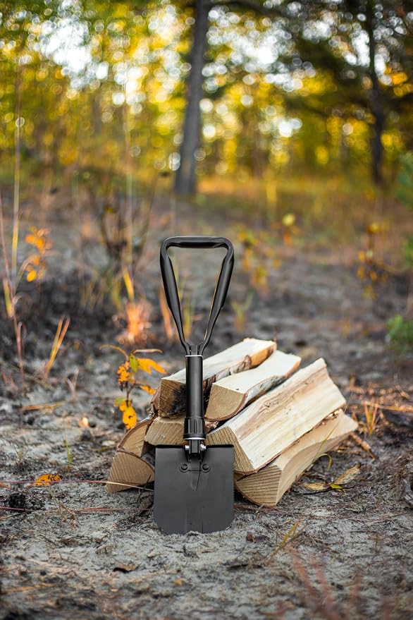 Coghlan's Folding Shovel – Lightweight Collapsible Entrenching Tool for Camping, Hiking, Survival, and Emergency Use – Durable Compact Design for Outdoor Adventures