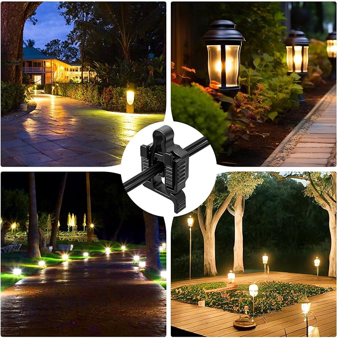 16 Pack Low Voltage Wire Connector Landscape Lighting Cable Connector 12/14/16/18 Gauge Cables Listed Weatherproof Landscape Lighting Low Voltage Tool for Pathway Light/Spotlight