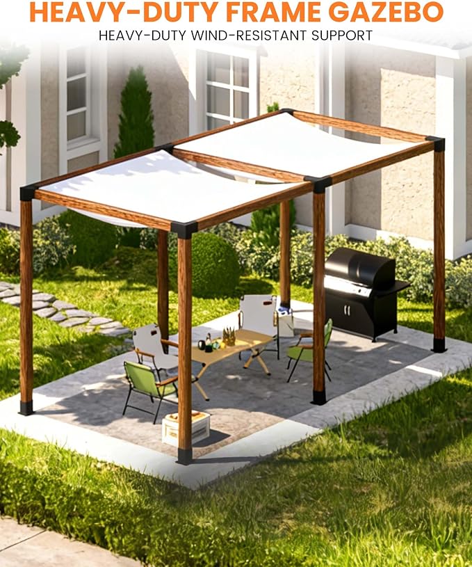 Pergola Brackets 4x4, Large-Body 3-Way Right Angle Corner Bracket for 4x4 Lumber, Actual 3.6 x 3.6 in Inner Size, Heavy Duty Pergola Kit for Gazebo, Patio & Backyard Builds