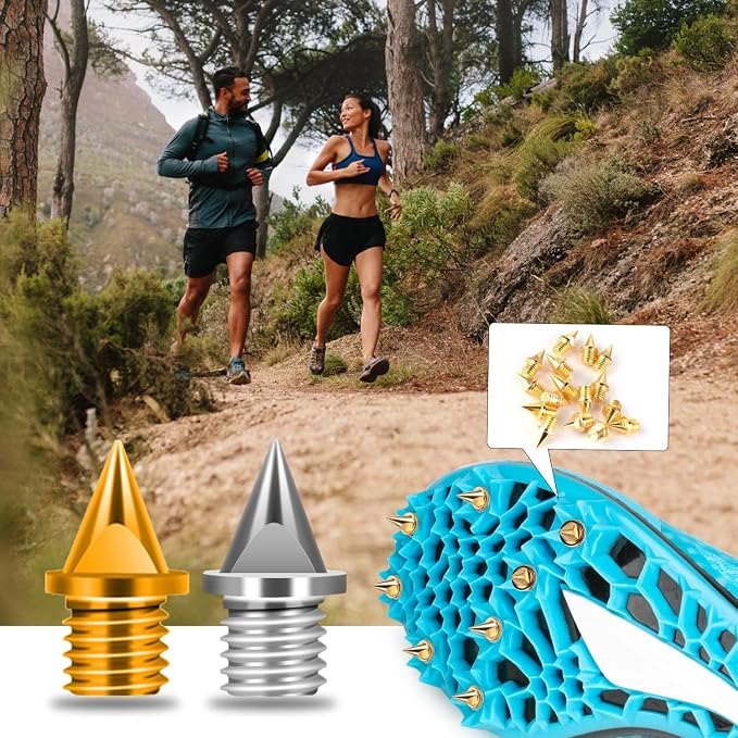 1/4 Inch Track Spikes, 100 Pieces Steel Track Shoe Spikes Replacements and Spike Wrench for Sports Running Track Shoes