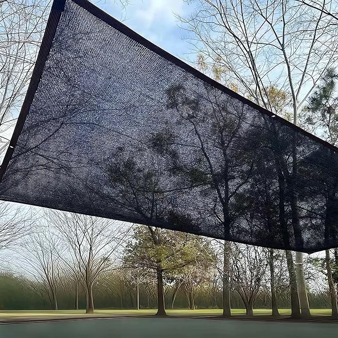 winemana 40% Black Shade Cloth, 3.3 x 13.3 FT Mesh Tarp for Garden Greenhouse Patio, Plants Heat Protection, Outdoor Sun Shade Cover, Resistant Netting Screen with Grommets for Growing Chicken Coop