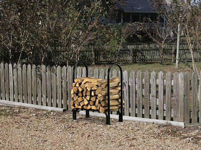 Fire Beauty Firewood Rack Log Holder,Log Storage Holder,Storage Rack,Firewood Stacker for Fireplace Indoor Outdoor(Middle)