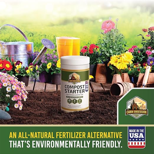 Compost Starter - 100x Concentrated All Natural Compost Accelerator for Countertop Kitchen Bin - Odor-Free, Fast-Acting Microbial Formula - Approximately 73 Scoops