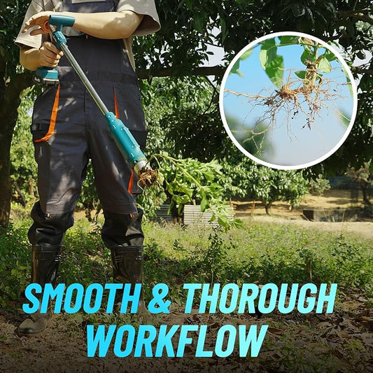 Seesii Electric Stand Up Weed Puller Tool with 20000RPM High-Torque Motor, TD4000 Battery Powered Garden Weeder Total 4000mAh, 3-Claw Steel Head for Smooth Weeding,Gift for Garden Enthusiasts