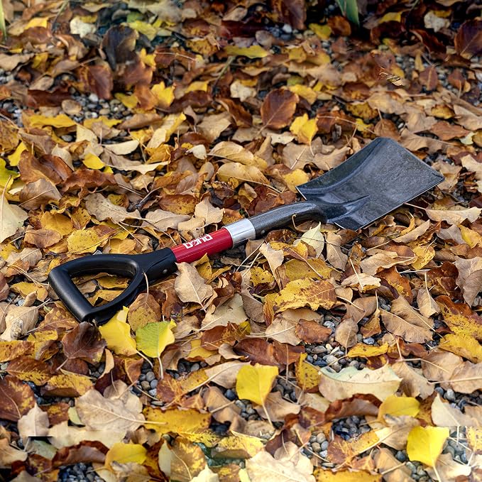 Bond Manufacturing LH047 Mini D-Handle Square Head Shovel, 1-PACK, Red/Black