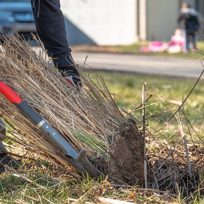 Root Slayer 22811 Drain Spade for Trenching & Landscaping, Red