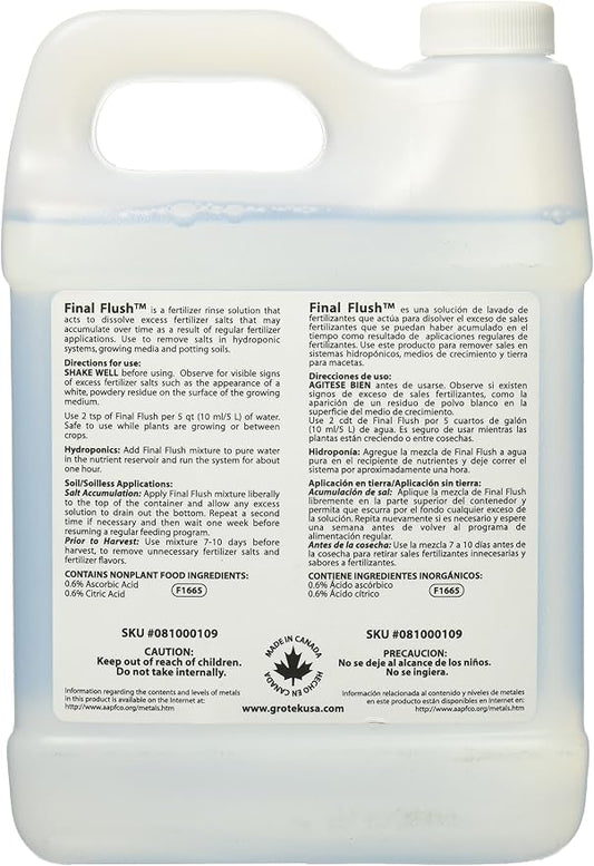 Grotek GTFF1L Final Flush Plant Nutrient, 1L