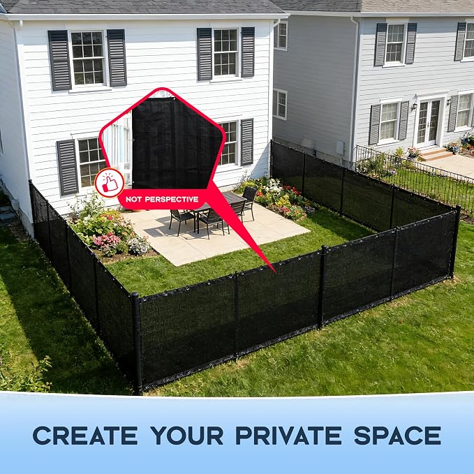 90% Sun Shade Cloth for Patio and Pergola, UV Protection HDPE Shade Net with Reinforced Edges and Grommets, Heat-Resistant Sunshade for Garden, Backyard, Deck, 6X10 FT