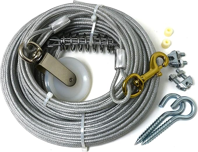 Four Paws Heavy Weight Trolley Exerciser Silver 75 Feet