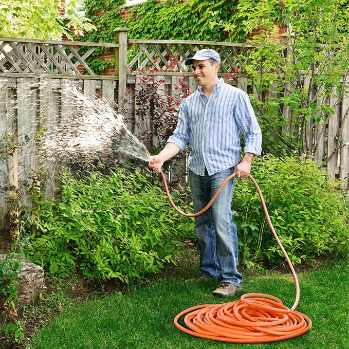 25 ft Garden Hose, Heavy Duty Water Hose, Flexible garden Hose, Lightweight Water Hose with Swivel Handle,3/4" Male to Female Fittings, Burst 600 PSI