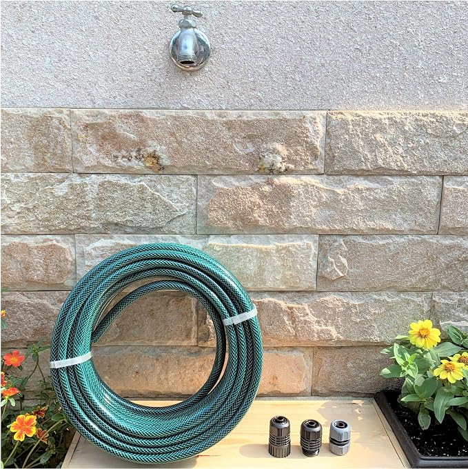 Eden 94051 Rubber Garden Hose 1/2 in. x 50 ft, DIY Hose Set (Pack of 4)