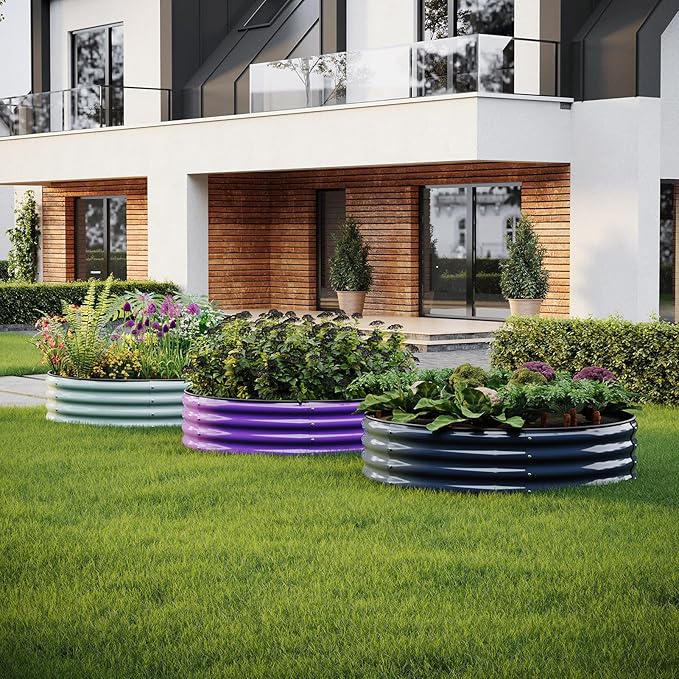 ZFHgarden Raised Garden Bed, 4x2x1ft Raised Beds for Gardening Outdoor for Vegetables Flowers Ground Planter Box,Galvanized Raised Garden Beds