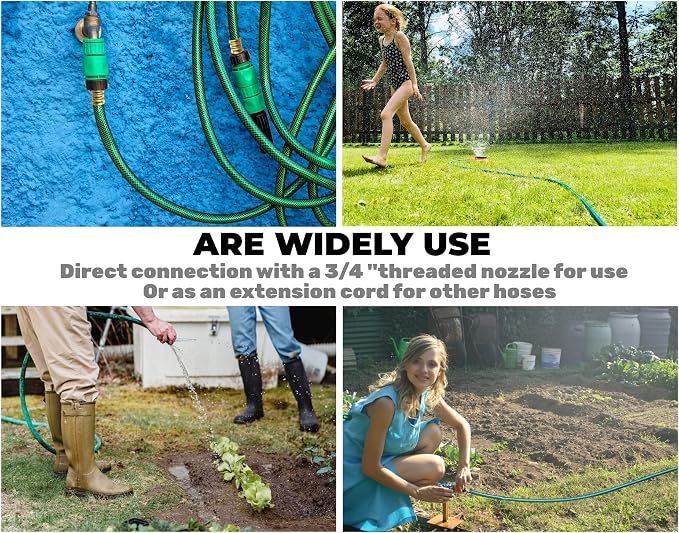 1/2" Short Garden Hose -10Ft for Lawn, Boat Hose, Flexible and Lightweight,No Leaking, Durable PVC Hose
