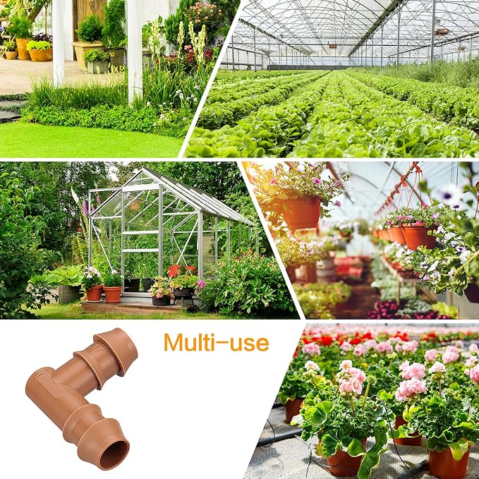 18 Pieces Drip Irrigation Fittings Elbow Connectors for 1/2" Tubing, Barbed Elbows Drip Parts for 1/2 Inch Irrigation Tubing(0.600" ID), Drip Line Connectors for Drip Sprinkler Garden Systems