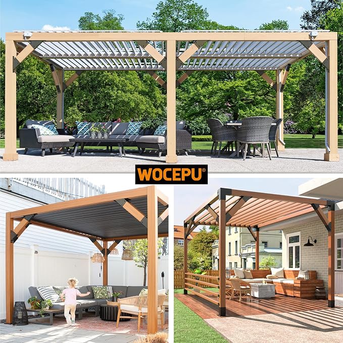 2pack 2x4 (Actual 1.5''x3.5'') Degree Angle Support Brackets, For Pergola, Gazebo, Deck Wood Frame Structures Provide Support 45° Degree Angle Bracket