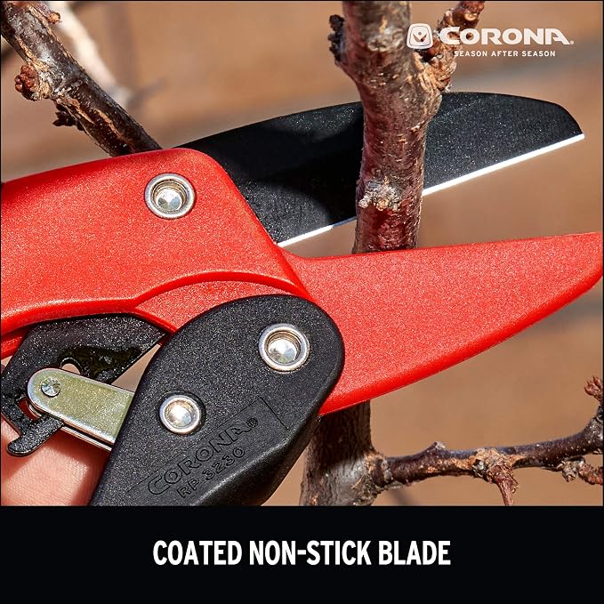 Corona RP 3230 Rachet Hand Pruner - 3/4 inch Cut Capacity Stem and Branch Garden Shears, Red (Pack of 6)