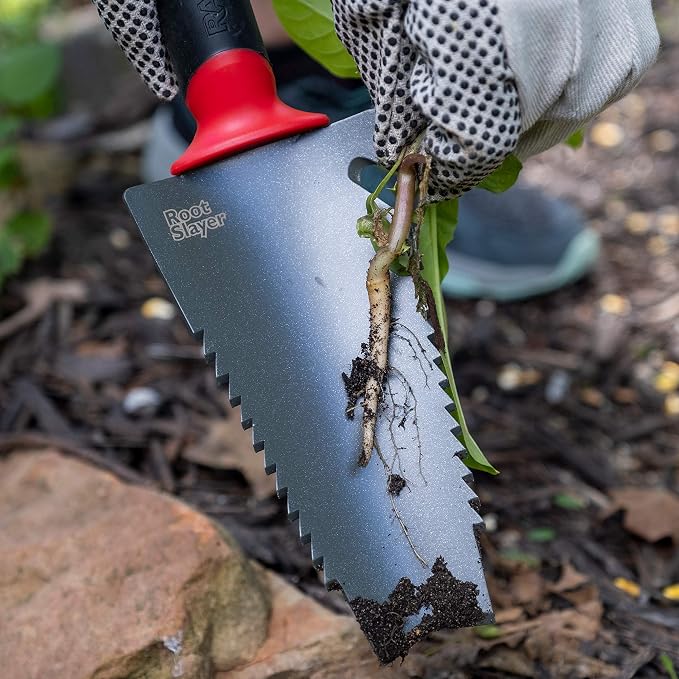 Root Slayer 17011 Garden Trowel with Holster, Red