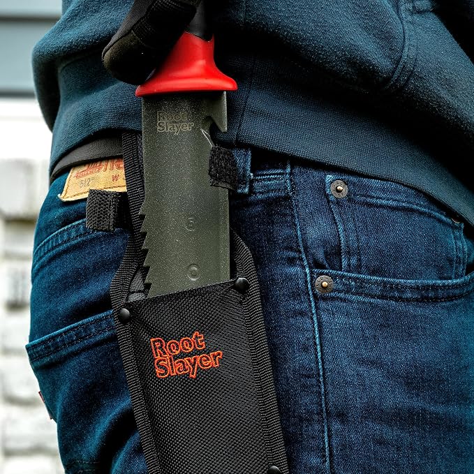 Root Slayer 17211 Soil Knife with Holster, Red