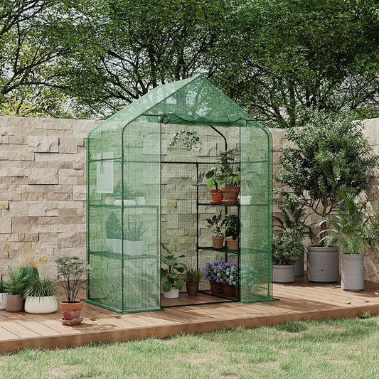 Portable Greenhouse, 57 x 57 x 76'' Greenhouses for Outdoors, Durable Small Green House Kit, Thicken PE Cover, Walk in Green Houses for Indoor Backyard Outside