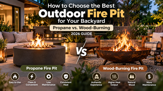 Compare propane vs. wood-burning fire pits for your backyard. Learn about heat, maintenance, fuel, safety, convenience and outdoor living needs in 2026.