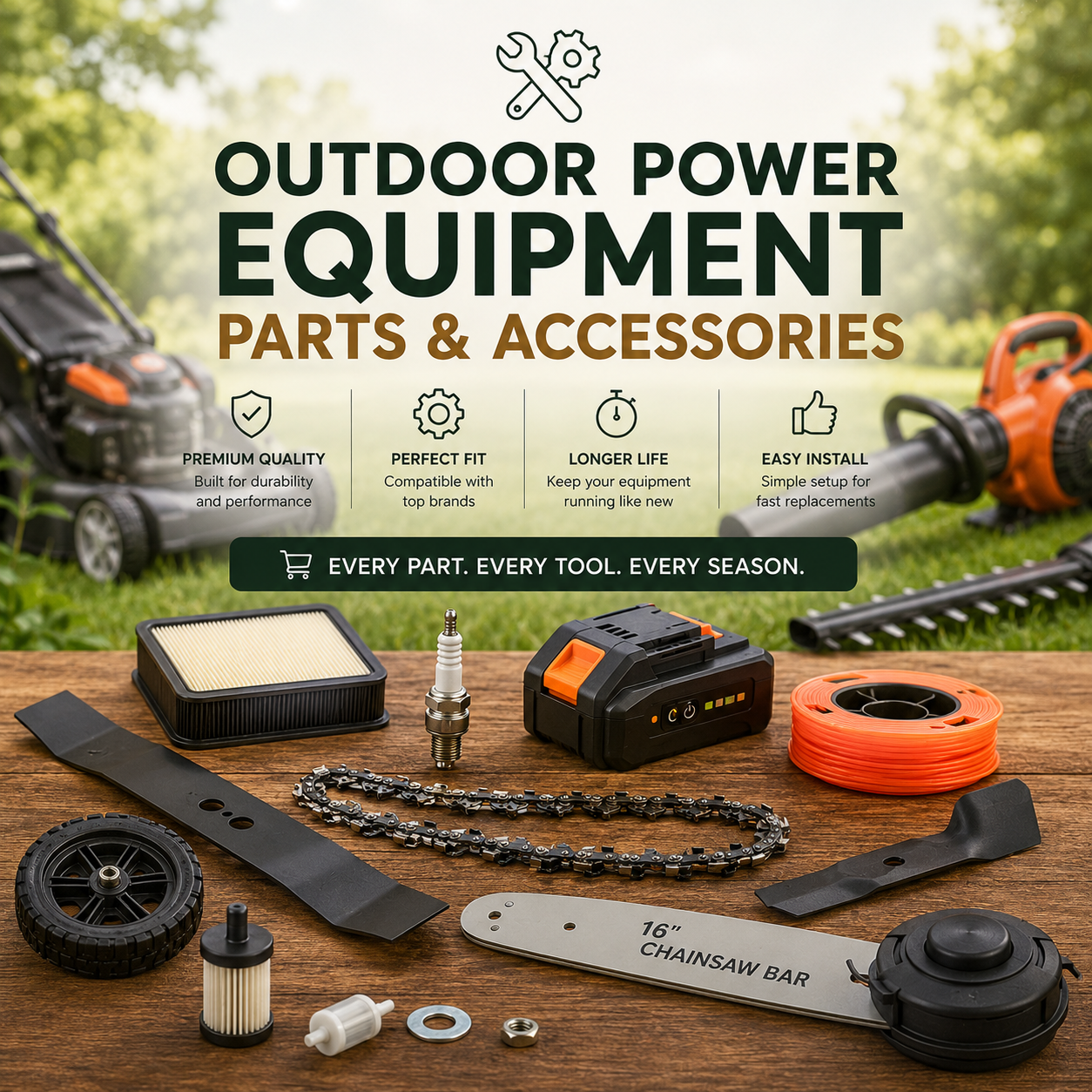 Outdoor Power Equipment Parts & Accessories | Replacement Parts