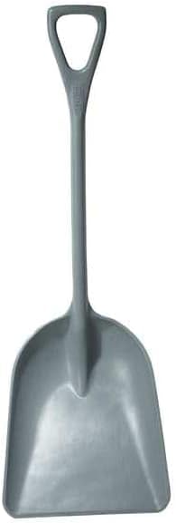 Remco No. 4 Industrial Square Point Shovel, Plastic Blade, 28 in L, Gray Polypropylene Handle 6982RG - 1 Each