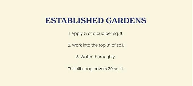 True Organic Raised Bed Food – Organic Fertilizer for Herbs, Flowers, Vegetables & Fruits – 4lb Bag Covers 30 Sq. Ft. (Pack of 6)