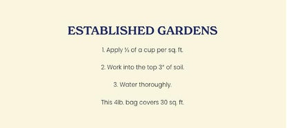 True Organic Raised Bed Food – Organic Fertilizer for Herbs, Flowers, Vegetables & Fruits – 4lb Bag Covers 30 Sq. Ft. (Pack of 6)