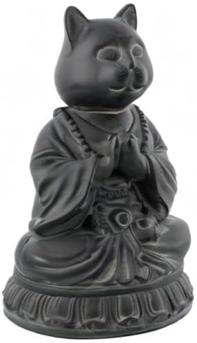 Cat Buddha Meditating Statue Eastern Enlightenment Masterpiece by Pacific Trading