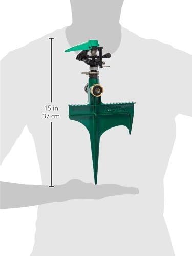 Rain Bird P5RLSP Plastic Impact Hose-End Lawn and Garden Sprinkler on Large Metal Spike, Adjustable 20° - 360° Pattern, 25' - 41' Spray Distance