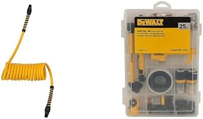 DEWALT 25pc Coupler Kit & 1/4-Inch x 10ft Polyurethane Hose