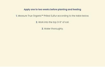 True Organic Prilled Sulfur – Organic Fertilizer for Better Plant Growth, Flowers, Vegetables, and Herbs – Lowers Soil pH – 5lb Bag Covers 1,333 Sq. Ft.