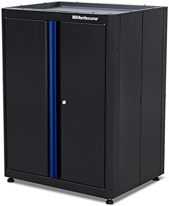 Montezuma Garage Tool Storage System - 11Piece Combo Workbench with Locking Cabinet & Stainless Steel Worktop - Pc-Bbcg