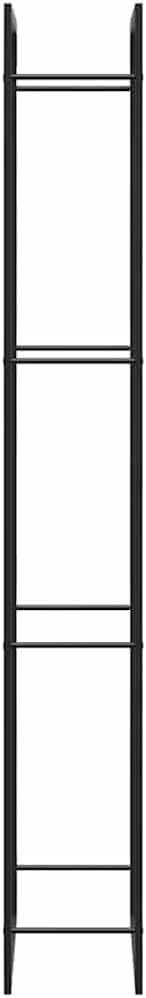 vidaXL Firewood Rack Matt Black 31.5x11.0x87.4" Steel
