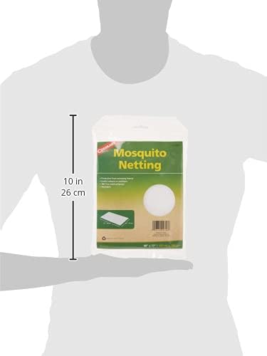 Coghlan's Rectangular Mosquito Netting Lightweight Mesh for Camping, Travel, and Outdoor Protection Use as Bed Cover, Shelter, or Screen Repair White, 48" x 72", (Pack of 12)