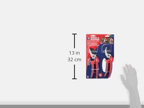 Spear & Jackson CUTTINGSET2 Bypass & Anvil Secateurs Set, Red