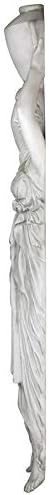 Design Toscano Dione the Divine Greek Water Woman Indoor/Outdoor Wall Frieze Sculpture, 61 inches tall, Cast Stone Resin, Antique Stone Finish