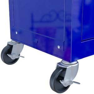 8 Drawer Tool Chest with Wheels, Rolling Tool Chest with Drawers, Tool Storage Cabinet with Locking System, Tool Box for Garage, Warehouse & Repair Shop Blue