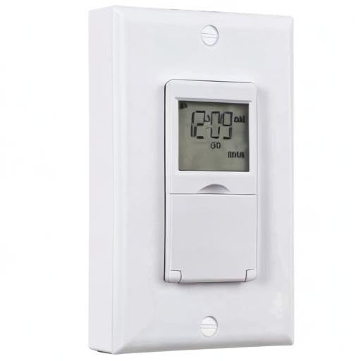 BN-LINK 7 Day Programmable in-Wall Timer Switch for Lights, Digital Light Switch Timer Indoor, Single Pole and 3 Way (Compatible with SPDT) Both Use, Neutral Wire Required, No Backlight, ETL Listed