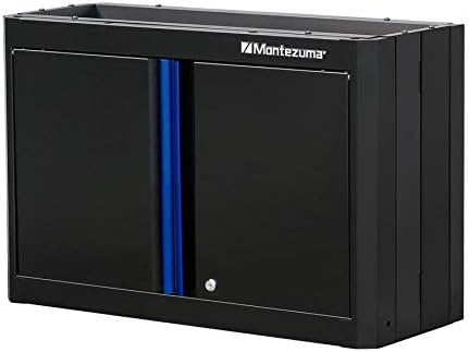 Montezuma Garage Tool Storage System - 9Piece Combo Workbench with Locking Cabinet & Stainless Steel Worktop - SC-Ddd
