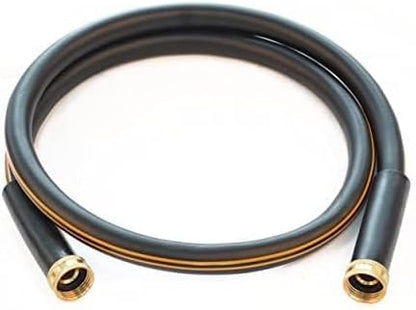 Atlantic 6 ft Female to Female Garden Hose, Black 5/8" Leader Water Hose | Perfect for Hose Reels & Dehumidifiers – with Solid Brass Connectors
