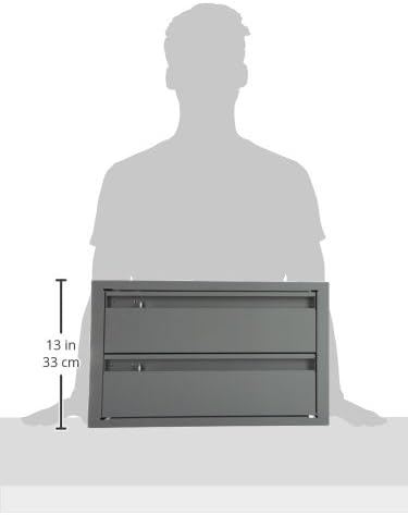 Kargo Master 40070 Grey 20" W x 12" H x 13.5" D Steel 2 Drawer Cabinet